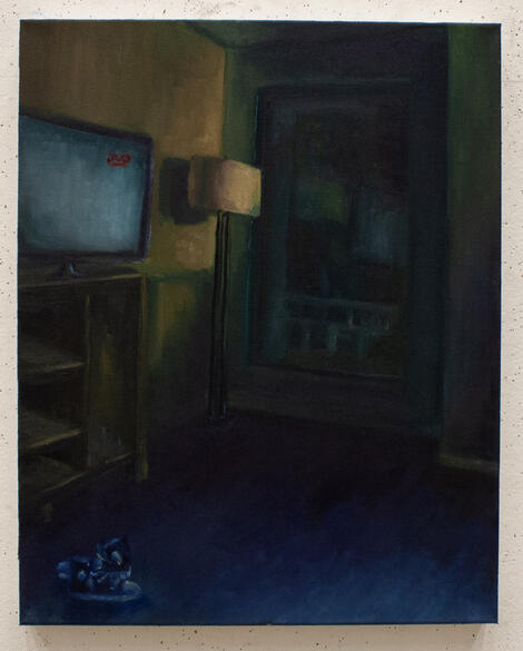 Movie Night, 2025, Oil on Canvas, 16" x 20"